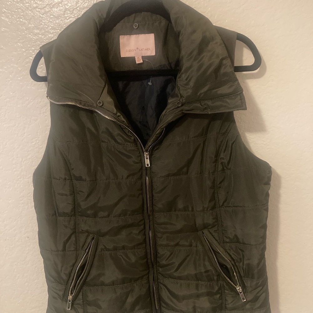 Gibson Latimer Olive Green Quilted Vest